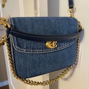 COACH Cassie Mini Denim Crossbody Bag 19